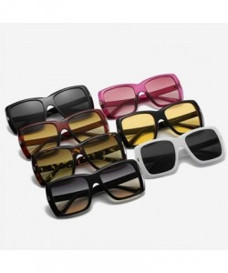 Goggle Oversized Square Sunglasses for Women Metal Hinge Rectangle Sun Glasses Goggles - Brown Tea - CF19089Q2QE $8.29