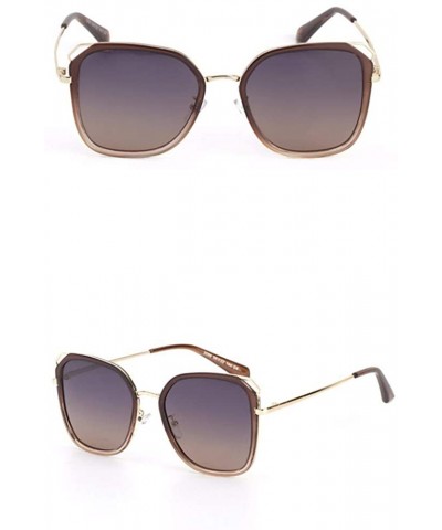 Aviator Women's sunglasses Korean version of polarized sunglasses in Europe and America - D - C318QNC268L $42.97