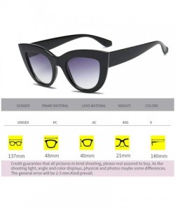 Oversized Retro Cateye Sunglasses for Women Mirrored Lens UV400 Shades - Black and Demi Tortoise - CV18IE70O4H $10.47