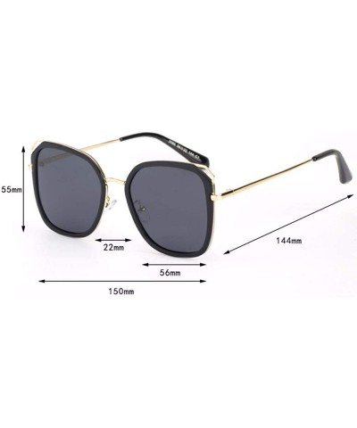 Aviator Women's sunglasses Korean version of polarized sunglasses in Europe and America - D - C318QNC268L $42.97