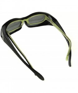 Round Unisex Polarized Fit Over Sunglasses Wear Over Cover Over Glasses - 2 Black - CI12IDLJGZ9 $26.76