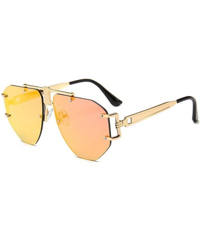Goggle Vintage Sunglasses Oversized Windproof Glasses - Red - CJ18LMOW5L4 $15.78