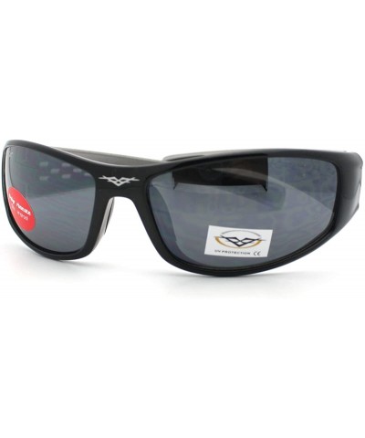 Oval Mens Sports Sunglasses Oval Frame Active Fashion Eyewear - Black/Silver - C511CCKJ1DZ $8.39