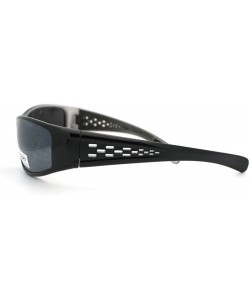 Oval Mens Sports Sunglasses Oval Frame Active Fashion Eyewear - Black/Silver - C511CCKJ1DZ $8.39