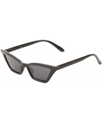Cat Eye Retro Diagonal Top Sharp Cat Eye Sunglasses - Black - CB198D0HURA $11.41