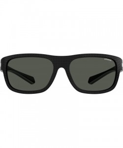 Rectangular Men's Pld 7022/S Rectangular Sunglasses - Black/Polarized Gray - C718I0DM0LC $40.64