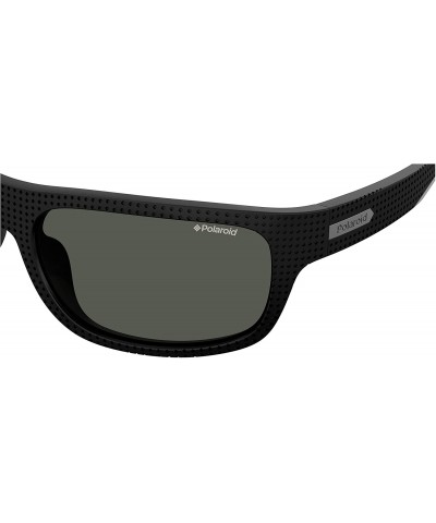Rectangular Men's Pld 7022/S Rectangular Sunglasses - Black/Polarized Gray - C718I0DM0LC $40.64