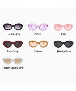 Oval Cateye Women Sunglasses Classic Retro Vintage Oval Sunglasses For Women Eeywear Top Quality UV400 - Yellow - CW198U63XOM...