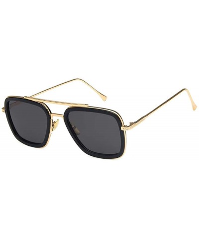Square Women Fahion Sunglasses Square Pentagon HD Sunglasses With Case UV400 Protection - Gold Frame/Grey Lens - CZ18X93M2H2 ...