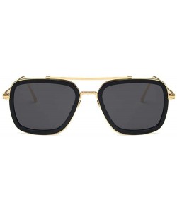 Square Women Fahion Sunglasses Square Pentagon HD Sunglasses With Case UV400 Protection - Gold Frame/Grey Lens - CZ18X93M2H2 ...