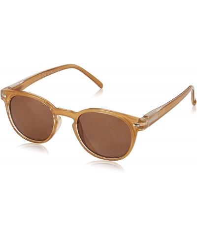 Round Boho Round Reading Sunglasses - Amber - C917WWXNCO0 $43.88