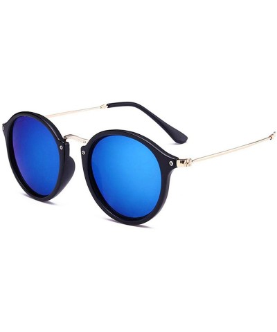 Square 2018 New Arrival Round Sunglasses Retro Men Women Er Vintage Coating Mirrored Oculos De Sol UV400 - C6199CNOG56 $29.94