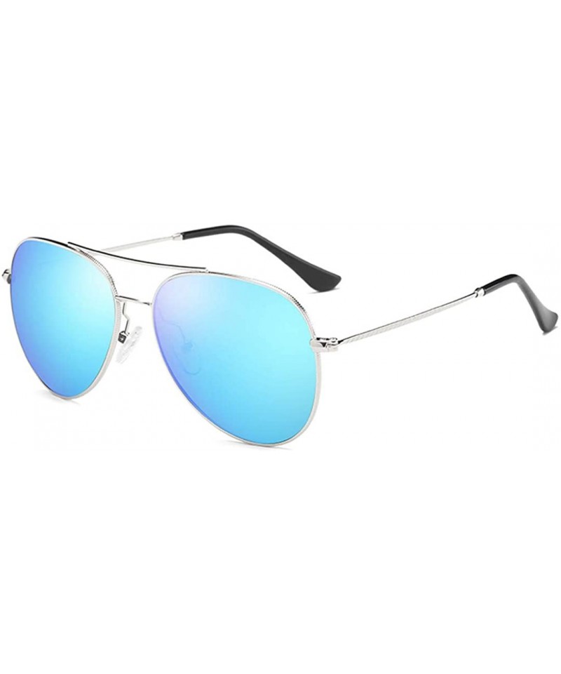 Oversized Unisex Retro Alloy Sunglasses Men Polarized UV400 - C6 - C118M3MCTZT $71.25