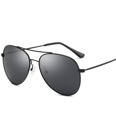 Oversized Unisex Retro Alloy Sunglasses Men Polarized UV400 - C6 - C118M3MCTZT $35.23