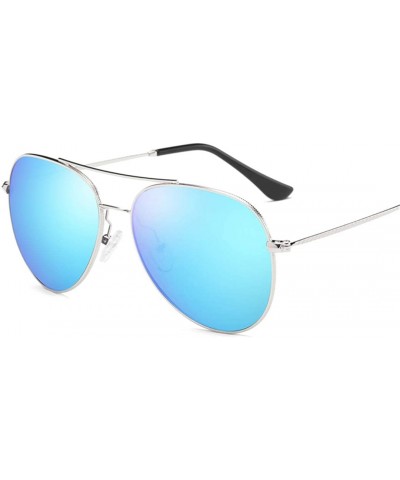 Oversized Unisex Retro Alloy Sunglasses Men Polarized UV400 - C6 - C118M3MCTZT $35.23