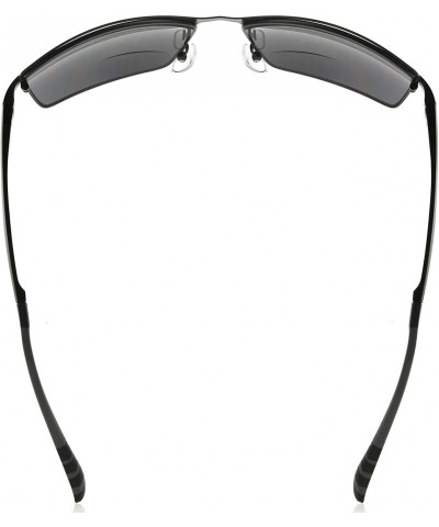 Rectangular UV400 Protection Bifocal Sunglasses Dark Color Sunshine Reading for Men - Black - CS189TTX26R $10.09