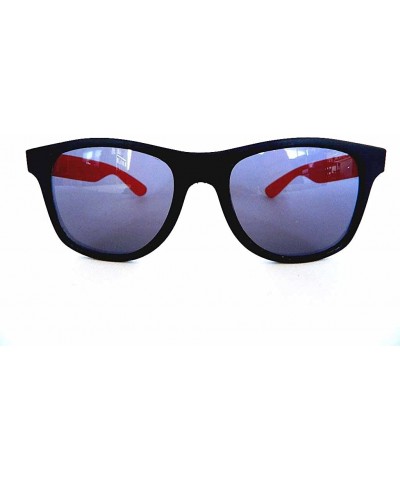 Wayfarer New Wayfarer Cateye Retro Style 2-Tone Sunglasses - Dark Grey Lens - Red - CV11E6QXJA3 $8.87