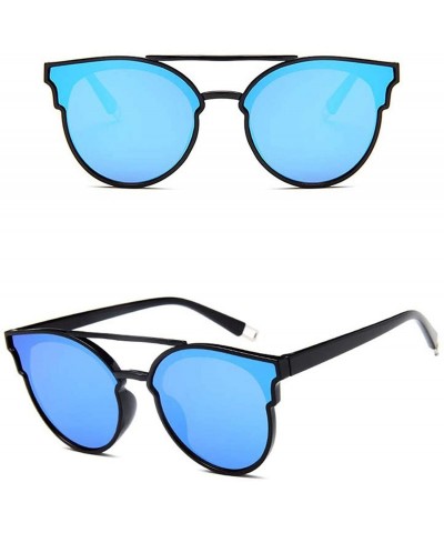 Oversized Vintage Sunglasses Women Luxury Plastic Ocean Lens Sun Glasses Classic - Blue - CW18WD8D7SC $9.33