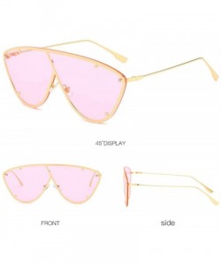 Oversized Fashion Sunglasses Design glasses Unisex - Pink - CS18UEYDNGO $9.26