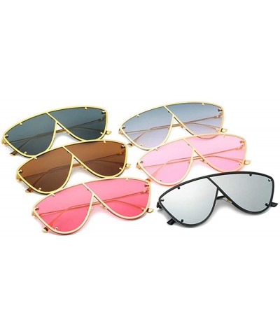 Oversized Fashion Sunglasses Design glasses Unisex - Pink - CS18UEYDNGO $9.26