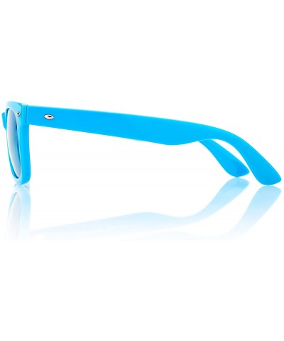 Square Sunglasses for Women UV400 Lens Rivet Trim Square Frame - Blue Lens/Blue Frame - CD18EXS0WKW $12.24
