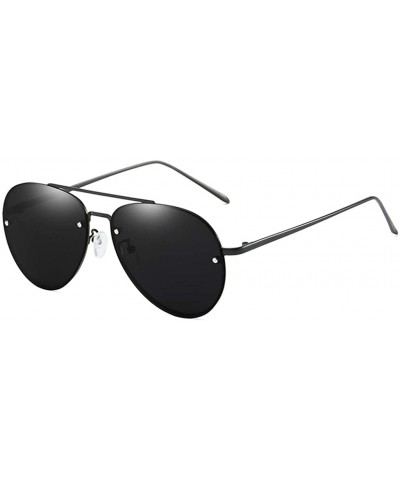 Rimless Sunglasses Unisex Polarized 100% UV Blocking Fishing and Outdoor Climbing Baseball Driving Glasses Metal Rimless - CQ...