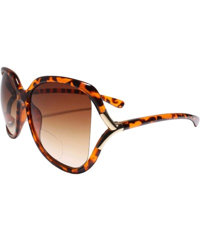 Oversized Womens Oversized Designer Retro Fashion Tortoise Bifocal 1.50 Reading Sunglasses - CM195CUYZ3H $15.13