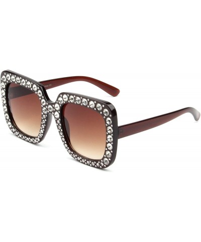Oversized Our oversize Iowa Sunglasses - Brown - CC18WR9THH0 $24.24