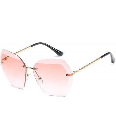 Wrap Retro Fashion Sunglasses Non-Polarized Personality Anti-UV Eyewear Casual Sunglasses - Pink - C918A34QKMA $7.82