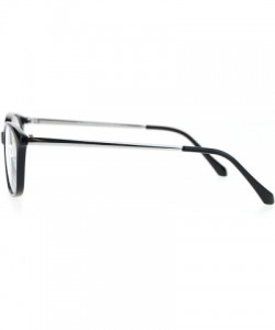 Rectangular Womens +1.0 Classic Narrow Rectangular Plastic Reading Glasses - Black Silver - C012O2ATGNU $11.51