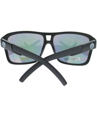 Sport Mens Sports Designer Fashion Sunglasses Square Frame Spring Hinge - Matte Black - CI11SD9F84Z $8.42