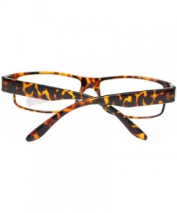 Rectangular Pablo Zanetti Mirrored Clear Lens Glasses Rectangle Frame 57-18-131 - Tortoise - CT11WBPG6PH $11.84