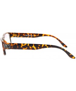 Rectangular Pablo Zanetti Mirrored Clear Lens Glasses Rectangle Frame 57-18-131 - Tortoise - CT11WBPG6PH $11.84