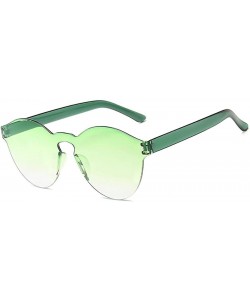 Round Unisex Fashion Candy Colors Round Outdoor Sunglasses Sunglasses - Grass Green - CD19036DOA8 $19.59
