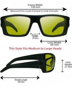 Sport Motorcycle Biker Padded Foam Wind Protection Sunglasses - Smoke- Clear & Yellow Combo - CN188ADQZKL $30.55