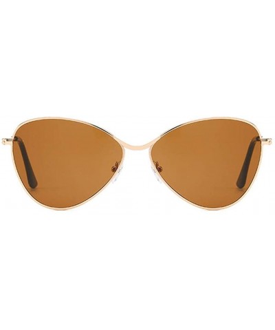 Cat Eye Polarized Protection Sunglasses Cat Eye Sunglass - Gold - CK1903DZ7O5 $10.49