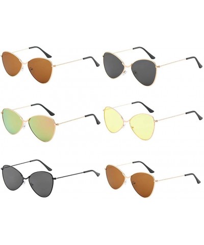 Cat Eye Polarized Protection Sunglasses Cat Eye Sunglass - Gold - CK1903DZ7O5 $10.49