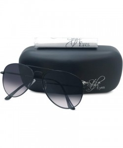 Oversized C Moore Full Reader Aviator Sunglasses for Women and Men NOT BIFOCALS - Black - CL1953C20UR $17.80