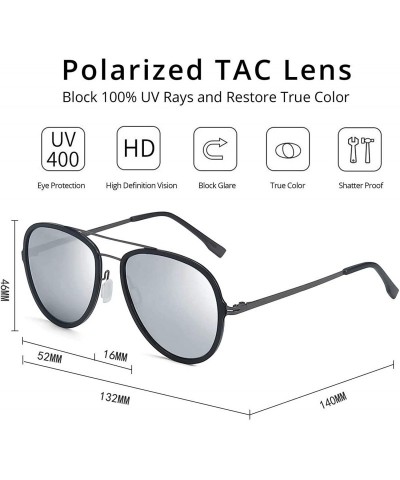 Aviator Polarized Aviator Sunglasses for Men Women UV400 Protection TR90 Frame Ultra Light Pilot Shape Glasses - C718R30KMAX ...