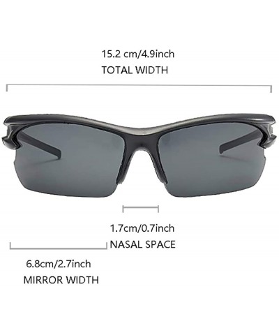 Sport 3 Pieces Sunglasses Men's Windproof Sunglasses Rectangular Sunglasses - White - CH194LECXLR $8.88