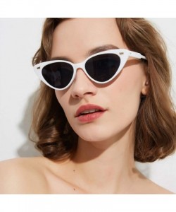 Cat Eye Cat Eye Sunglasses Women Retro Rivet Ladies Sun Glasses Summer Accessories UV400 - Leopard With Green - CY18XWCO6QH $...