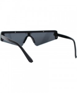 Shield Shield Robotic Exposed Mirror Lens Plastic Sunglasses - Black Red Black - CW18WRDGI2N $13.33