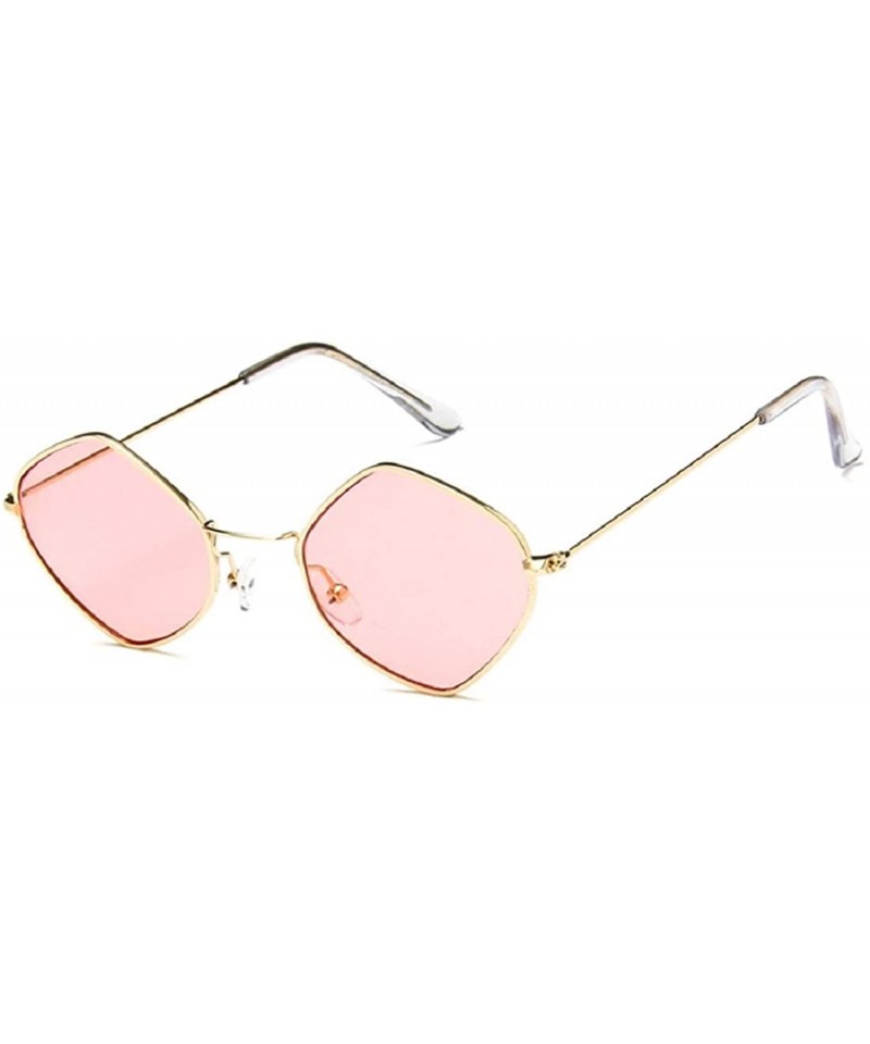 Square Fashion Metal Sun Glass Cool Square Shape Colorful Fashion Simple Style Metal Transparent Sunglasses - CP18R8A3QTI $9.25