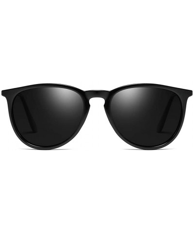 Round Sunglasses Unisex Polarized 100% UV Blocking Fishing and Outdoor Driving Glasses Round Fraframe Retro - Pink - CH18W3C6...