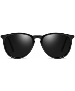 Round Sunglasses Unisex Polarized 100% UV Blocking Fishing and Outdoor Driving Glasses Round Fraframe Retro - Pink - CH18W3C6...