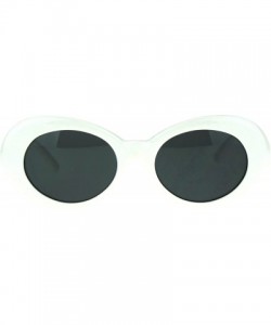 Oval Womens White Plastic Gothic Vintage Cat Eye Mod Color Lens Sunglasses - Black - C617AAUHCK6 $7.84