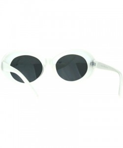 Oval Womens White Plastic Gothic Vintage Cat Eye Mod Color Lens Sunglasses - Black - C617AAUHCK6 $7.84