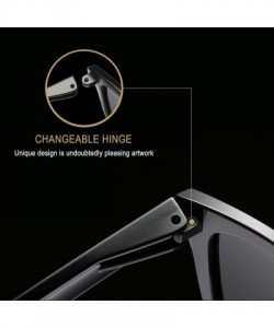 Square Square Polarized Sunglasses for Men Women- Designer lightweight Retro Mens Womens Sunglasses UV protection - CG18S090X...