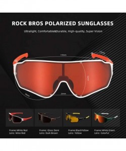 Sport Polarized Cycling Sunglasses for Men Sports Glasses Women UV protection Bike Glasses for Driving Running Fishing - C919...