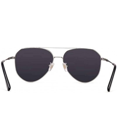 Rectangular Polarized Sunglasses- Men Classic Metal Big Frame Sports Sunglasses UV Protection for Driving Fishing Outdoor - C...